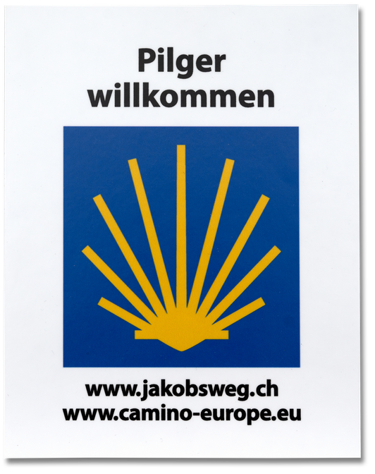 ALUMINUM SIGN «PILGRIMS WELCOME»