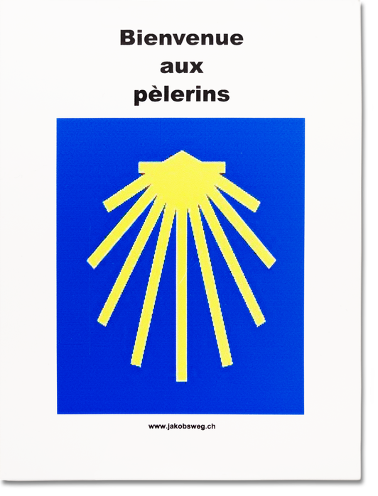 Glue «Bienvenue aux pélerins»