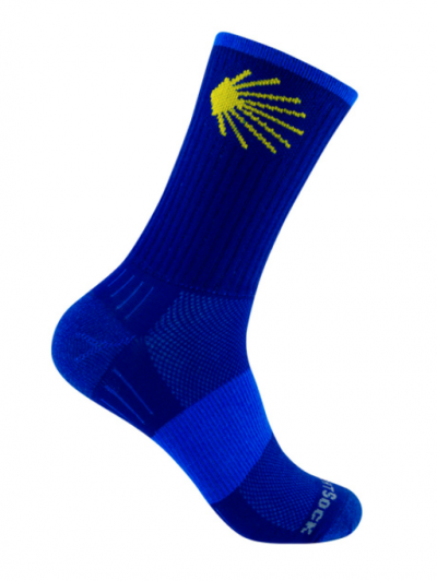Wrightsock Escape with scallop, blue, high